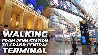 Walking NYC  Penn Station to Times Square amp Grand Central Terminal July 2021 [upl. by Volin714]