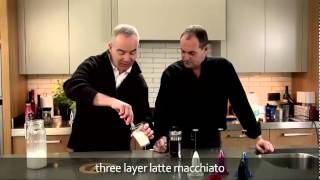 aerolatte  milk frother makes three layer caffè latte macchiato [upl. by Showker]