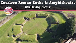 CAERLEON ROMAN BATHS amp AMPHITHEATRE WALES  Walking Tour  Pinned on Places [upl. by Saref67]