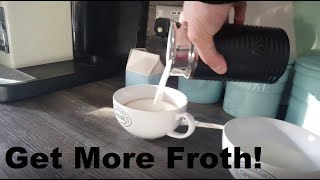 How to Get More Froth from Your Nespresso Coffee Aeroccino  Nespresso tips and help [upl. by Oleg]